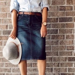 Be-Girl Midi Jean Skirt S